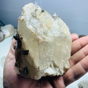 All Natural Elestial Quartz Point Cluster